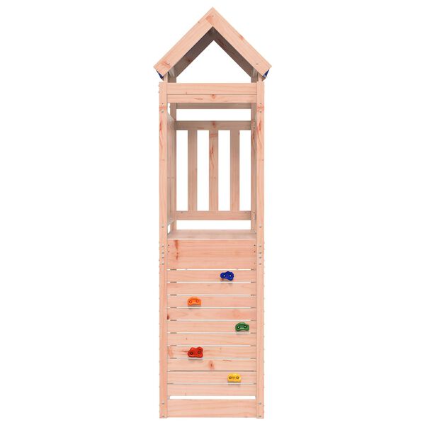 vidaXL Play Tower Brown 110.5 x 52.5 x 215 cm Solid Douglas Wood