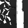 vidaXL Garden Gate Black 100x200 cm Steel Leaf Design
