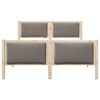 vidaXL Bed Frame with Headboard Taupe 135 x 190 cm Fabric
