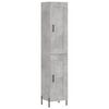 vidaXL Highboard Concrete Grey 34,5x34x180 cm Engineered Wood