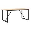 vidaXL Dining Table O-Frame 180x90x75.5 cm Solid Wood Pine and Steel