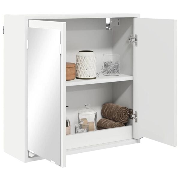 vidaXL Bathroom Mirror Cabinet White 60 x 20 x 60 cm Engineered Wood