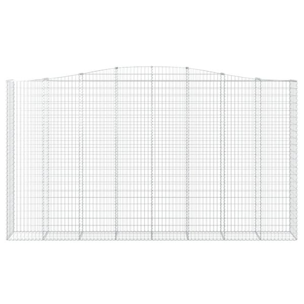 vidaXL Arched Gabion Basket 400x50x220/240 cm Galvanised Iron