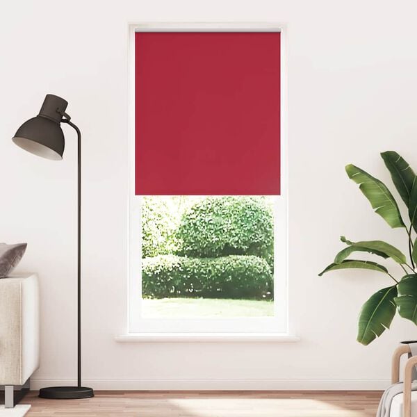 vidaXL Roller blind blackout 124.4x230 cm Fabric Width 120 cm red