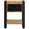 vidaXL Bedside Cabinet 35x34x45 cm Solid Rough Wood Mango
