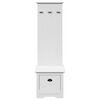 vidaXL Hallway Cabinet with Hooks BODO White 50x40x157 cm