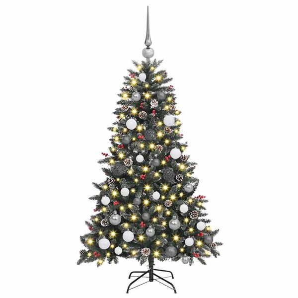 vidaXL Artificial Christmas Tree with 150 LEDs with Stand Green 150 cm