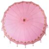 vidaXL Balinese Parasol Pink 215 x 215 x 260 cm Cotton and solid wood