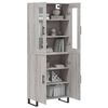 vidaXL Highboard Grey Sonoma 69.5x34x180 cm Engineered Wood