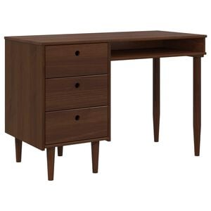 vidaXL Desk BILBAO Dark Caramel 114 x 53 x 75 cm
