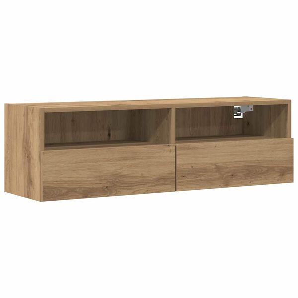 vidaXL TV Wall Cabinet Artisan oak 100 x 30 x 30 cm Engineered Wood