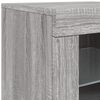 vidaXL Sideboard with LED Lights Grey Sonoma 142.5x37x67 cm