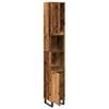 vidaXL Bathroom Cabinet Old Wood 30x30x190 cm Engineered Wood