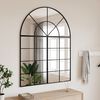 vidaXL Wall Mirror Black 100x130 cm Arch Iron