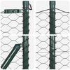 vidaXL Fence Post Grey 50 x 1.5 m (36 mm mesh) Steel and PVC