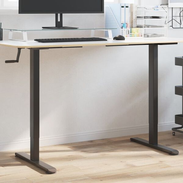 vidaXL Standing Desk Frame Black (94-135)x60x(70-114) cm Steel