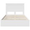 vidaXL Storage Bed with Headboard White 120 x 190 cm Engineered Wood