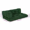 vidaXL Pallet Sofa Cushion Green Fabric