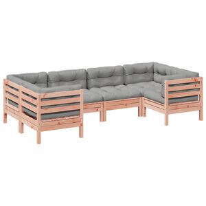 vidaXL 6 Piece Garden Sofa Set with Cushions Solid Wood&nbsp;Douglas Fir