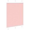 vidaXL Pleated Blind Pink 105x150 cm Fabric Width 104.4 cm Polyester