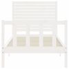 vidaXL Bed Frame without Mattress White Single Solid Wood Pine