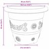 vidaXL Round Flower Pot 24 pcs Brick Red &Oslash; 39 x 32 cm Plastic