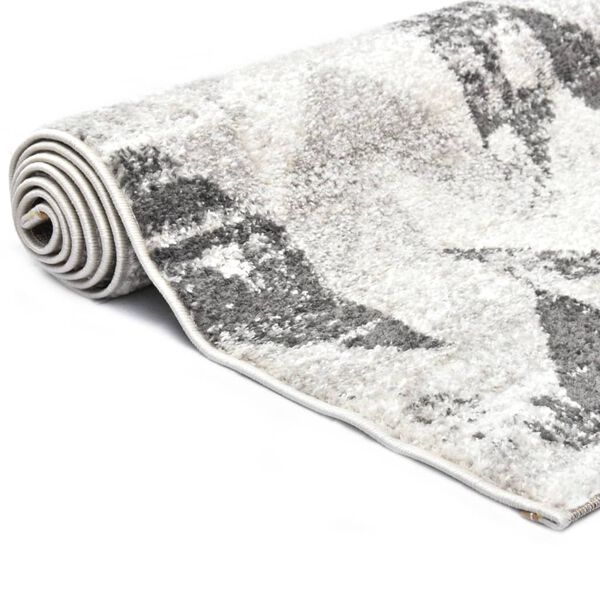 vidaXL Rug Grey and White 80x150 cm PP