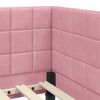 vidaXL Corner Bed Frame with Headboard Pink 90 cm x 200 cm Velvet