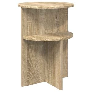 vidaXL Side Table Sonoma Oak &Oslash; 39.5 x 55 cm Engineered Wood