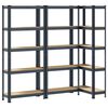 vidaXL 5-Layer Storage Shelves 3 pcs Anthracite Steel&Engineered Wood