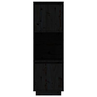 vidaXL Highboard Black 38x35x117 cm Solid Wood Pine