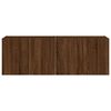 vidaXL TV Wall Cabinets with LED Lights 2 pcs Brown Oak 60x35x41 cm