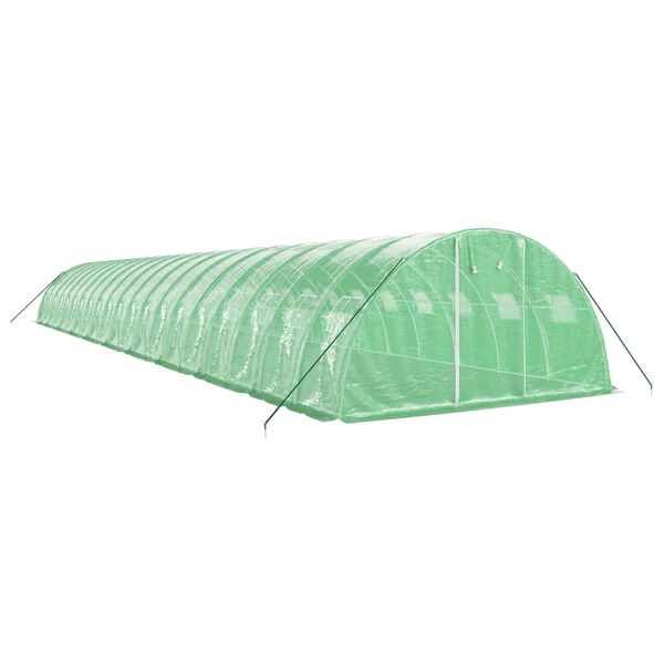 vidaXL Greenhouse with Steel Frame Green 80 m&sup2; 20x4x2 m