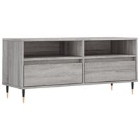 vidaXL TV Cabinet Grey Sonoma 100x34.5x44.5 cm Engineered Wood