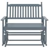 vidaXL Glider Bench Grey 118x70x104.5 cm Solid Wood Poplar