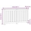 vidaXL Radiator Cover Brown Oak 149x20x82 cm Engineered Wood