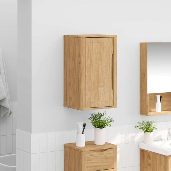 vidaXL Bathroom Wall Cabinet Wax Brown 35 x 30 x 60 cm Solid Pine Wood