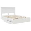 vidaXL Storage Bed with Headboard White 140 x 200 cm Engineered Wood