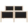 vidaXL Bed Frame with Headboard Black 140 x 200 cm Fabric