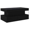 vidaXL Coffee Table with LED Lights Black Oak 90x50x40 cm