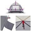 vidaXL Beach Tent 2-Person Grey Quick Release Waterproof