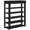 vidaXL Shoe Rack Black 80x30x98 cm Engineered Wood