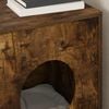 vidaXL Cat House Smoked Oak 42.5 x 40 x 53 cm Engineered Wood