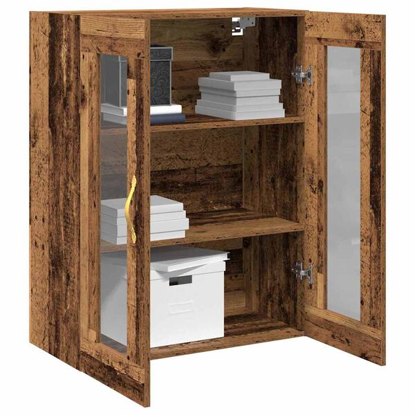 vidaXL Wall Cabinet Old Wood 69.5 x 34 x 90 cm Engineered Wood