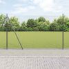 vidaXL Fence Post Grey 10 x 1.6 m (40 x 40 mm mesh) Steel and PVC