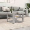 vidaXL Coffee Table Grey Sonoma 58x58x40 cm Engineered Wood