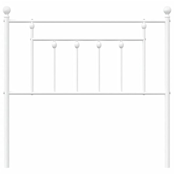 vidaXL Metal Replace Headboard White 90 cm