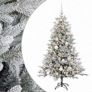 vidaXL Artificial Christmas Tree with Bauble 120 cm 150 LEDs