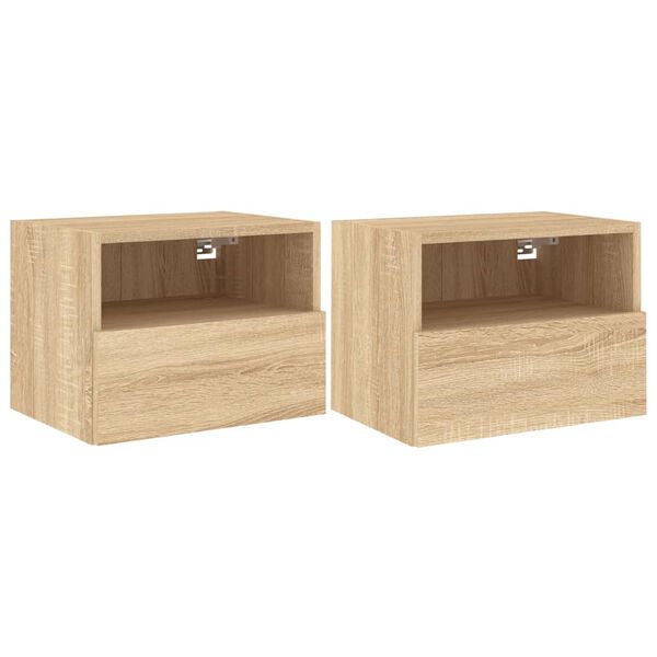 vidaXL TV Wall Cabinets 2 pcs Sonoma Oak 40x30x30 cm Engineered Wood