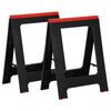 vidaXL Foldable Work Trestles 2 pcs Black and Red Polypropylene 350 kg